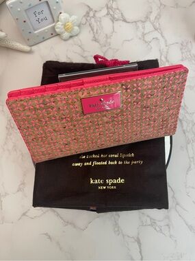 Kate Spade Perforated Cork Wallet — Storybook Lining — NWOT